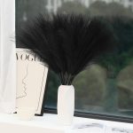 30pcs Black Pampas Grass - 24 Inch Faux Pampas Grass