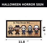 In This House We Horror Halloween, 2 Layered Frame Wood