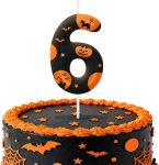 Halloween Themed Birthday Candles, Number 6 Candles