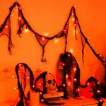 Halloween Fairy String Lights Indoor,Orange Battery