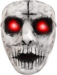Demon Killer Mask Red Led Lighted Eyes Latex Horror
