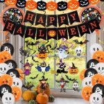 65Pcs Halloween Party Decorations Set Include Happy
