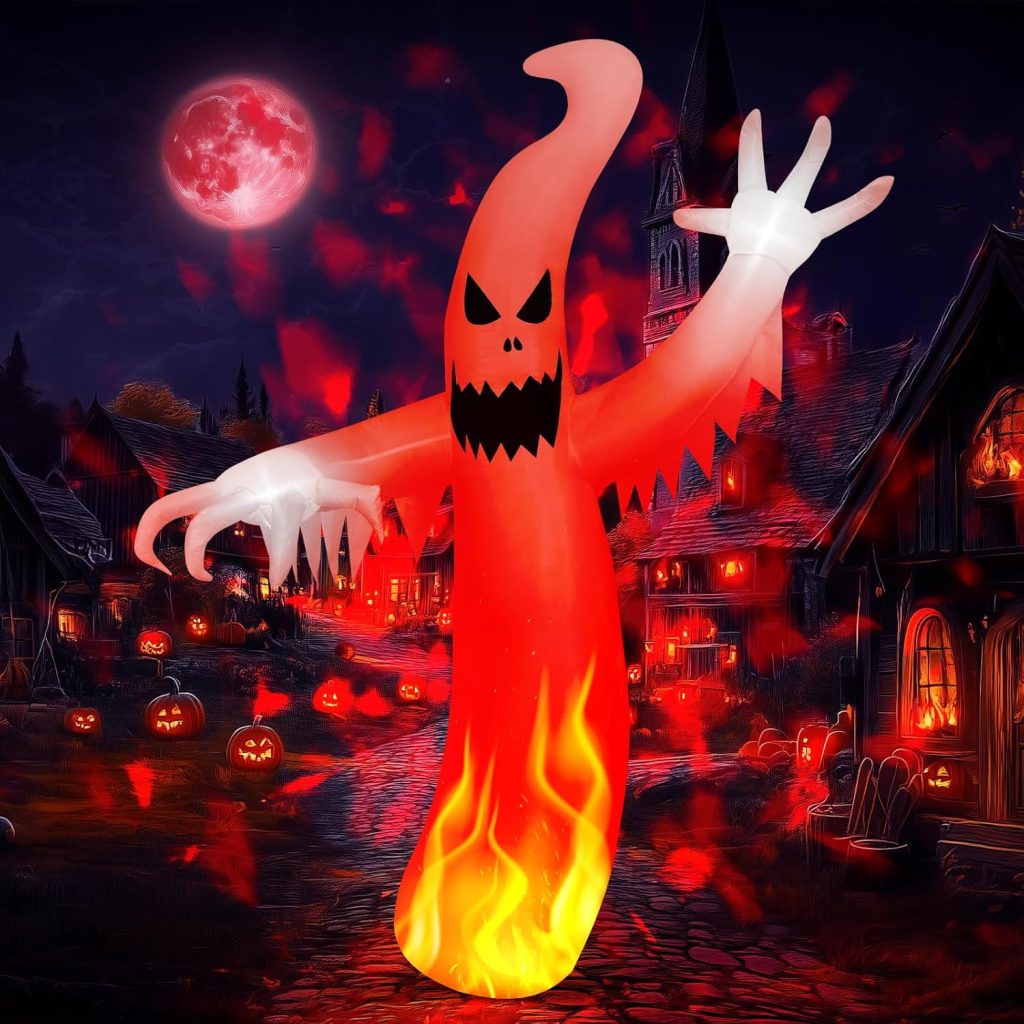 MGparty 8 FT Tall Halloween Inflatables Ghost Outdoor