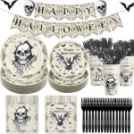Halloween Party Supplies Halloween Skull Bats Tableware
