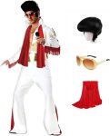 Luming Men's 50s Rock Star Disco Outfit Costume