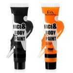 Black and Orange Face Paint - Water-Based Non-Toxic
