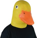 Voyiparty Yellow Duck Head Mask, Halloween Latex animal