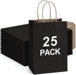 BagDream Kraft Paper Bags 25Pcs 5.25x3x8 Inches Small