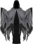 Halloween Hooded Cloak Scary Ghost Tattered Robe