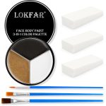 Black White Metallic Brown Face & Body Paint -