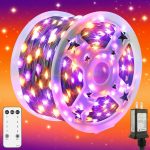 Tcamp 164FT 500 LED Orange Purple Halloween Lights
