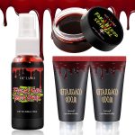 Halloween Fake Blood Makeup Kit Essentials-4pcs, SFX