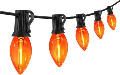 C7 Orange Halloween Lights Outdoor, 25FT LED String
