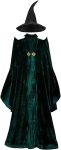 Womens Professor Costume and Hat Witch Cosplay Green