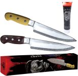 2pcs Halloween Plastic Fake Knife Horror Props Costume