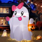 5FT Halloween Inflatables Ghost, Cute Halloween