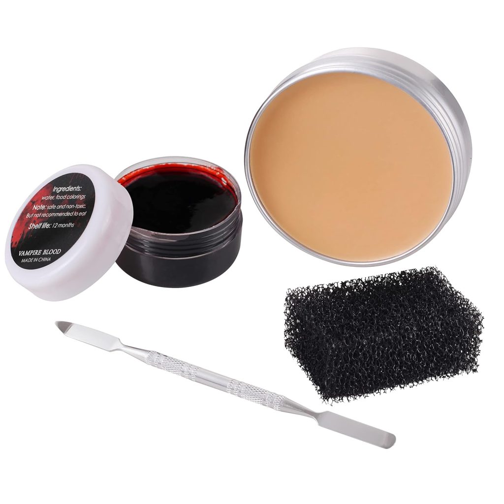 Fake Blood Scar Wax(1.76Oz)SFX Makeup Kit, Fake Wound