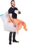 Inflatable Costume Adult Toilet, Sitting on Toilet Blow
