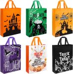 RICEDUO 6 Pcs Large Halloween Trick or Treat Bags,