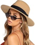 FURTALK Womens Mens Wide Brim Straw Panama Hat Fedora