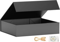 Gift Boxes with Lids, 11.5x7.8x3 In Black Gift Box for