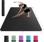 HAPBEAR Extra Large Yoga Mat - 72"x48"/78"x54", 1/4" &