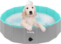 Furrybaby Foldable Dog Pool, Kiddie Pool Hard Plastic,