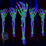 Halloween Decorations 5 Pack Solar Powered Skeleton Arm