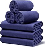 6 Pc Soft Fleece Throw Blankets 210GSM, 60x50 Inch -