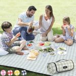 ZAZE Extra Large Picnic Outdoor Blanket, 80''x80''