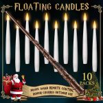 Floating Candles with Wand 10PCs - Magic Hanging