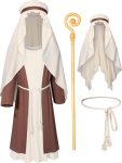 Kids Nativity Saint Joseph Robe Shepherd Costume Boys