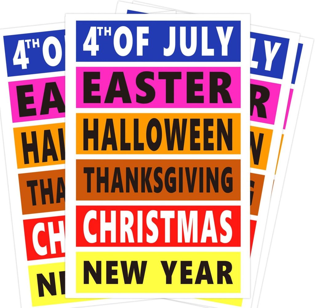 Holiday Color Coded Labels Multi-Pack - Seasonal
