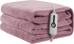 Electric Heated Blanket 72"x84" Full Size, Soft Coral