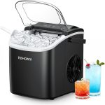 EUHOMY Countertop Ice Maker Machine with Handle, 26lbs