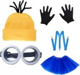 5PCS Halloween Costume Accesories Goggles Yellow Beanie
