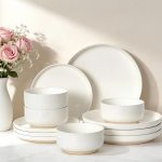 Plates and Bowls Sets, Dinnerware Sets for 4, 12 Pieces