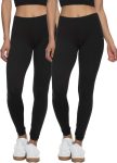 Felina Velvety Super Soft Lightweight Leggings 2 Pack -