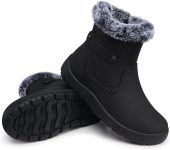 SHIBEVER Women's Snow Boots Winter Fur Lined Waterproof