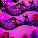 Ollny Halloween Lights with Creepy Cloth, 50LED 16FT