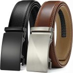 CHAOREN Leather Ratchet Belt Men 2 Pack - Customizable