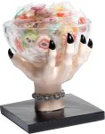 GUTE Witch Hand Candy Bowl Stand – 5" Resin Snack Dish