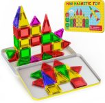 46PCS Mini Magnetic Tiles, Magnetic Tiles Travel Set