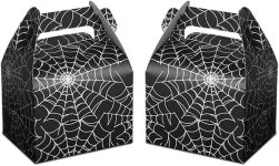 Hxezoc 24pcs Halloween Favor Boxes Large Black Spider