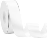 White Ribbon 1 1/2 Inch x 50 Yards – Double Faced Satin