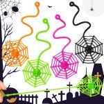 24 PCS Sticky Spider Web for Kids, 7.6 Inches Cobweb