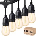 Svater Outdoor Led String Lights 50FT, Patio Lights