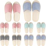 10 Pairs Washable House Slippers for Guests, Non Slip