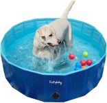 Furrybaby Foldable Dog Pool, Small Dog Swimming Pool