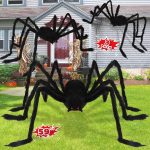 Halloween Giant Spider Decorations (3 Pack), Realistic